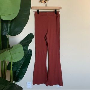 Soft ribbed bohemian pants